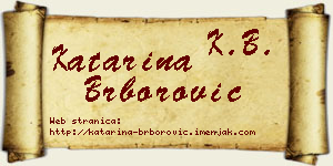Katarina Brborović vizit kartica
